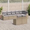 vidaXL Ensemble de canap&eacute; de jardin 8 pcs Beige et Gris clair