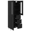 vidaXL Haut Armoire Ch&ecirc;ne noir 69,5 x 34 x 90 cm Bois d'ing&eacute;nierie