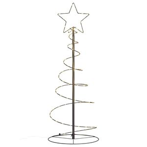 vidaXL Sapin de No&euml;l &agrave; LED 80 LED blanc chaud 120 cm