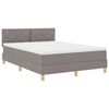 vidaXL Lit &agrave; ressort LED avec t&ecirc;te de lit Taupe 140 x 190 cm tissu