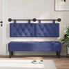 vidaXL T&ecirc;te de lit suspendue Bleu police 130 x 55 x 7 cm Velours