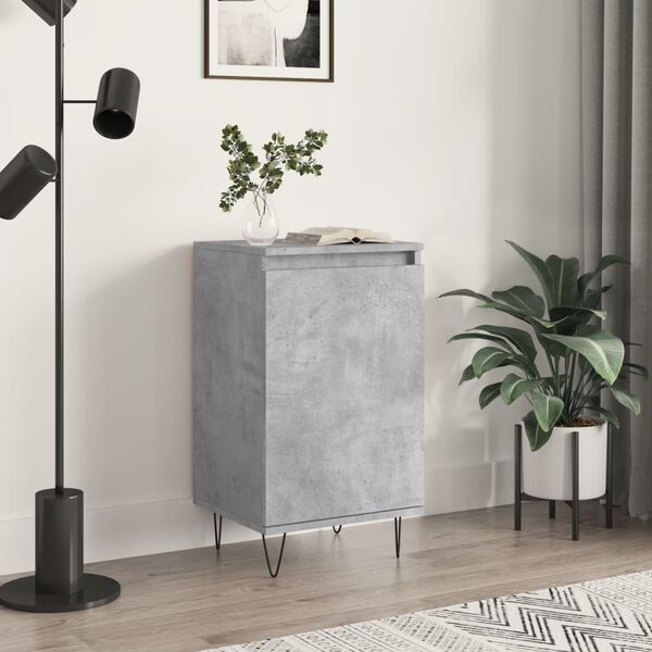 vidaXL Buffet gris b&eacute;ton 40x35x70 cm bois d'ing&eacute;nierie