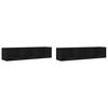 vidaXL Armoires murales 2 pcs noir 75x18x16,5 cm bois d'ing&eacute;nierie