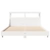 vidaXL Cadre de lit sans matelas blanc 135x190 cm bois de pin massif