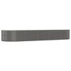 vidaXL Lit sur&eacute;lev&eacute; de jardin Gris 447x140x68cm Acier galvanis&eacute;