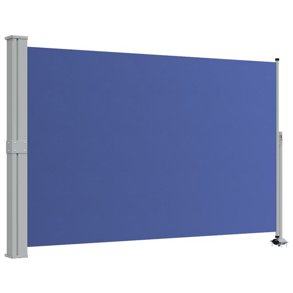 vidaXL Auvent lat&eacute;ral r&eacute;tractable de patio 160x300 cm Bleu