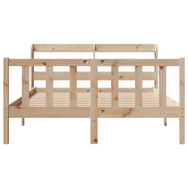 vidaXL Cadre de lit sans matelas 140x190 cm bois de pin massif
