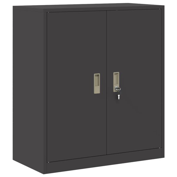 vidaXL Armoire de rangement Noir 80 x 40 x 90 cm Acier