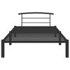 vidaXL Cadre de lit sans matelas noir m&eacute;tal 90x200 cm