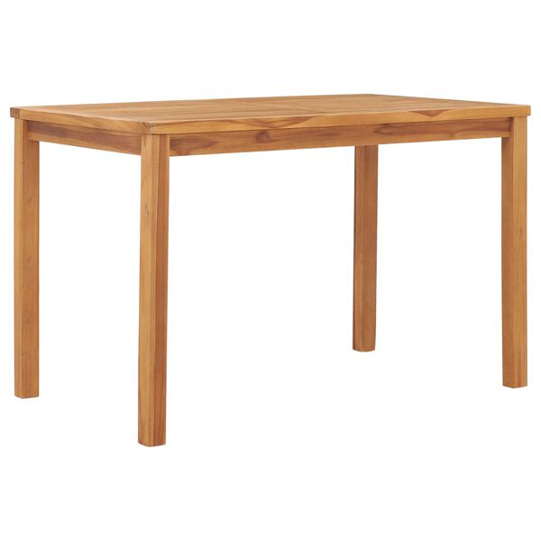 vidaXL Table &agrave; d&icirc;ner de jardin 120x70x77 cm Bois de teck solide