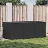 vidaXL Boîte de rangement de jardin Résine tressée 180x90x70 cm Noir