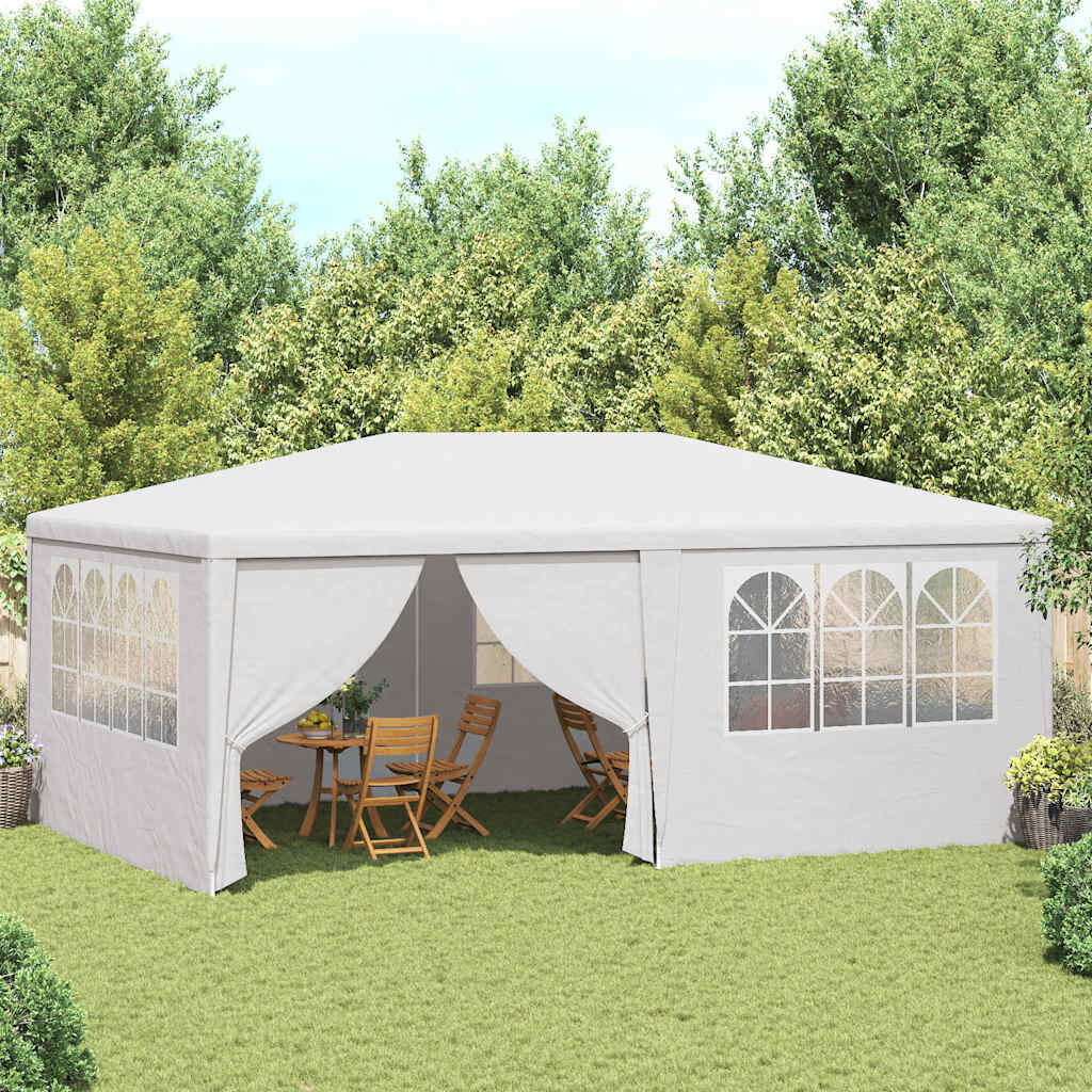 vidaXL Tente de réception et parois latérales 4x6 m Blanc 90 g/m²