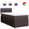 vidaXL Sommier &agrave; lattes de lit avec matelas Marron fonc&eacute; 100x200 cm