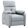 vidaXL Fauteuil de massage Gris clair Tissu