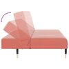 vidaXL Canapé-lit à 2 places rose velours