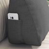 vidaXL Coussin de Dos Gris fonc&eacute; 45 x 20 x 35 cm tissu