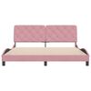 vidaXL Cadre de lit sans matelas rose 180x200 cm velours