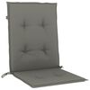 vidaXL Coussins de chaise &agrave; dossier bas lot de 6 gris fonc&eacute; m&eacute;lang&eacute;