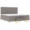 vidaXL Lit &agrave; ressorts avec matelas Taupe 200 x 200 cm tissu