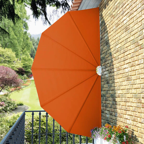 vidaXL Auvent latéral pliable de terrasse Terre cuite 200 cm