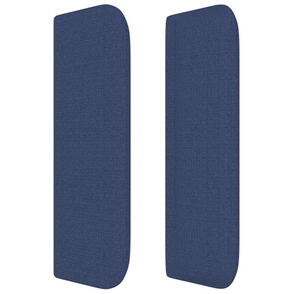 vidaXL T&ecirc;te de lit avec oreilles Bleu 147x16x78/88 cm Tissu