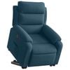 vidaXL Fauteuil inclinable &eacute;lectrique bleu velours