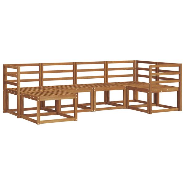 vidaXL Ensemble de canap&eacute;s d'ext&eacute;rieur 6 pcs Gris Naturel et Clair