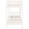 vidaXL Lit superposé sans matelas blanc 90x190 cm bois de pin massif