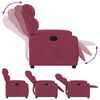 vidaXL Fauteuil inclinable &eacute;lectrique rouge bordeaux velours