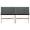 vidaXL T&ecirc;te de lit capitonn&eacute;e Gris fonc&eacute; 150 cm Pin massif