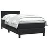 vidaXL Sommier &agrave; lattes de lit avec matelas noir 80x210 cm velours