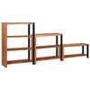 vidaXL &Eacute;tag&egrave;re 3 pcs Marron 80 x 30 x 110 cm Bois d'Acacia Massif