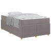 vidaXL Cadre de lit avec matelas Taupe 120 x 200 cm tissu
