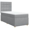 vidaXL Sommier &agrave; lattes de lit avec matelas Gris clair 90x200 cm Tissu