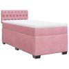 vidaXL Sommier &agrave; lattes de lit avec matelas Rose 100x200 cm Velours