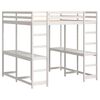 vidaXL Lit superposé et bureau et échelle 180x200cm bois de pin massif