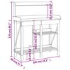 vidaXL Banc de rempotage avec &eacute;tag&egrave;res marron bois massif de sapin