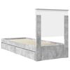 vidaXL Lit de Rangement Gris b&eacute;ton 75 x 190 cm Bois d'ing&eacute;nierie