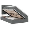 vidaXL Lit de rangement LED avec matelas Gris fonc&eacute; 120 x 200 cm Tissu