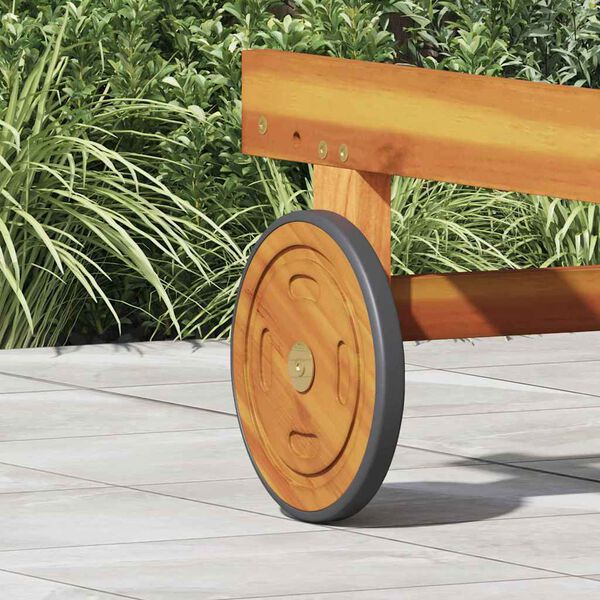 vidaXL Roues Espace avec roue 2 pcs Marron 20.5 x 20.5 x 2 cm