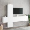 vidaXL Unit&eacute;s murales TV 5 pcs blanc bois d'ing&eacute;nierie