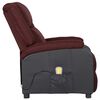 vidaXL Fauteuil de massage Violet Similicuir et tissu