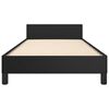 vidaXL Cadre de lit avec t&ecirc;te de lit sans matelas noir 90x200 cm