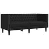 vidaXL Canap&eacute; de salon 3 pcs Noir 194 x 74,5 x 70,5 cm Simili cuir