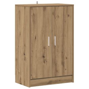 vidaXL Armoire &agrave; chaussures ch&ecirc;ne artisanal bois d'ing&eacute;nierie