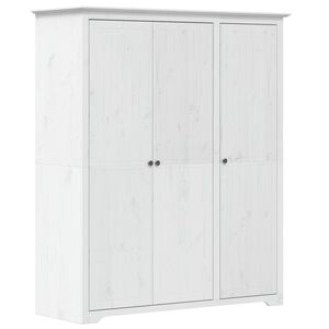vidaXL Garde-robe BODO blanc 146x53,5x173 cm bois massif de pin