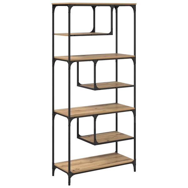 vidaXL Biblioth&egrave;que ch&ecirc;ne artisanal 81 x 36 x 176 cm Bois d'ing&eacute;nierie