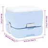 vidaXL Toilette de Camping Bleu Clair et Blanc 41,5 x 36,5 x 30 cm
