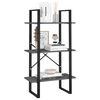 vidaXL Étagère de rangement Gris 60x30x105 cm Bois de pin massif