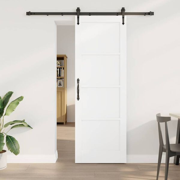 vidaXL Porte coulissante ORKDAL Blanc 73,5 x 211 cm Pin massif